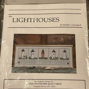 The Lighthouses of Martha's Vineyard Cross Stitch Pattern - White